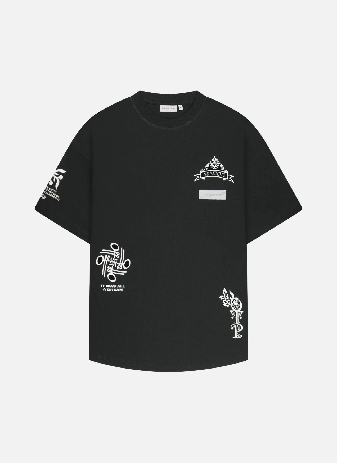 Filigrain Oversized Fit Tee | Black