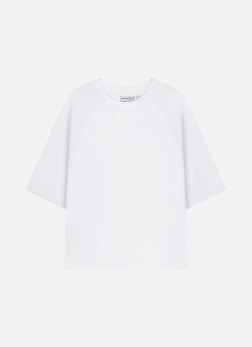 Raw Edge Echo Raglan Tee | White
