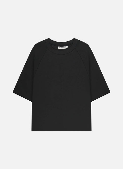 Raw Edge Echo Raglan Tee | Black
