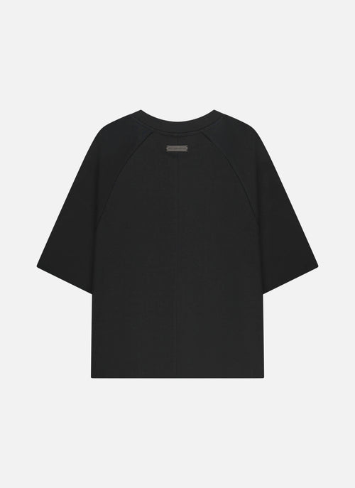 Raw Edge Echo Raglan Tee | Black