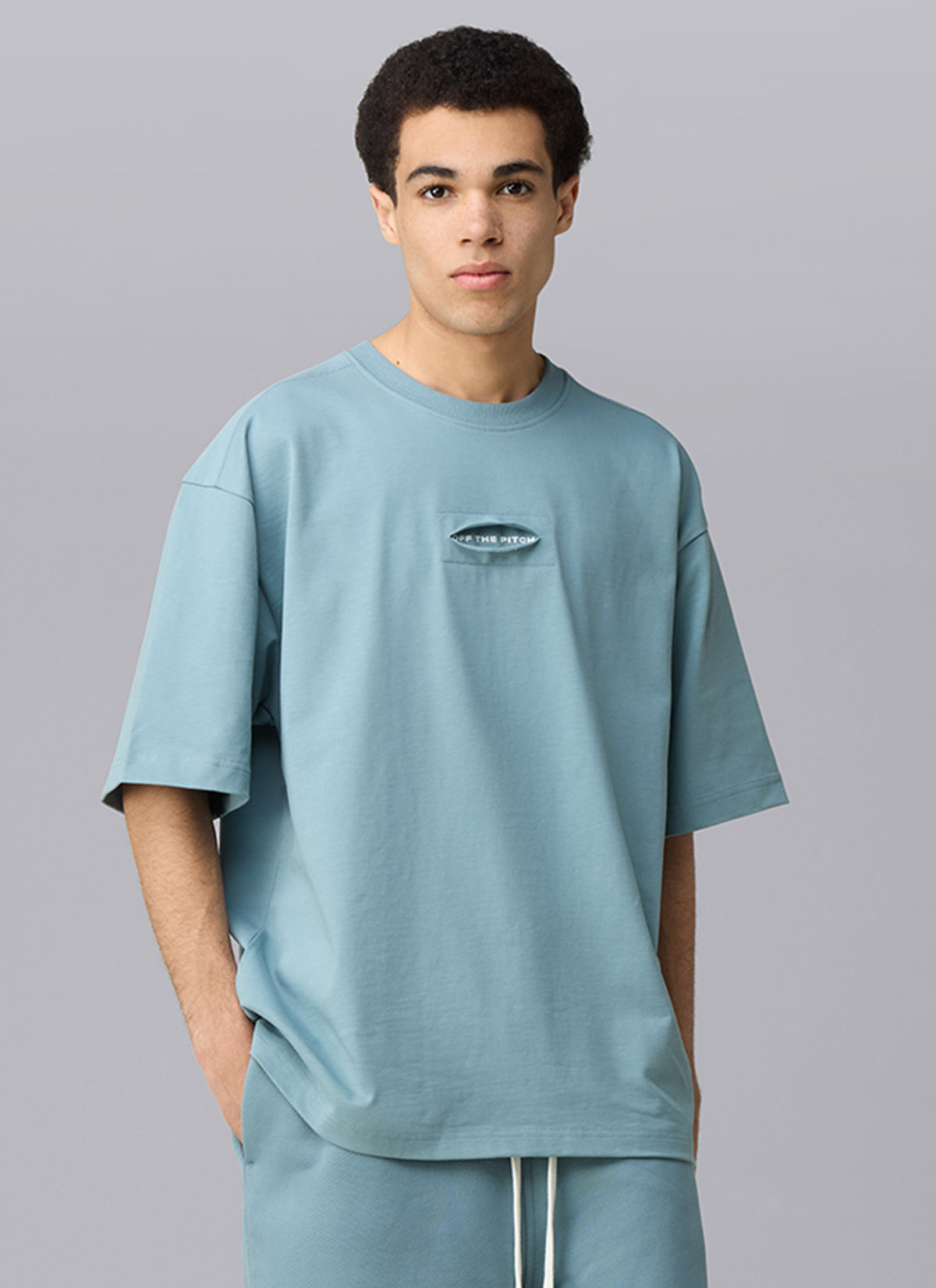 Sage Loose Fit Tee | Sky light blue