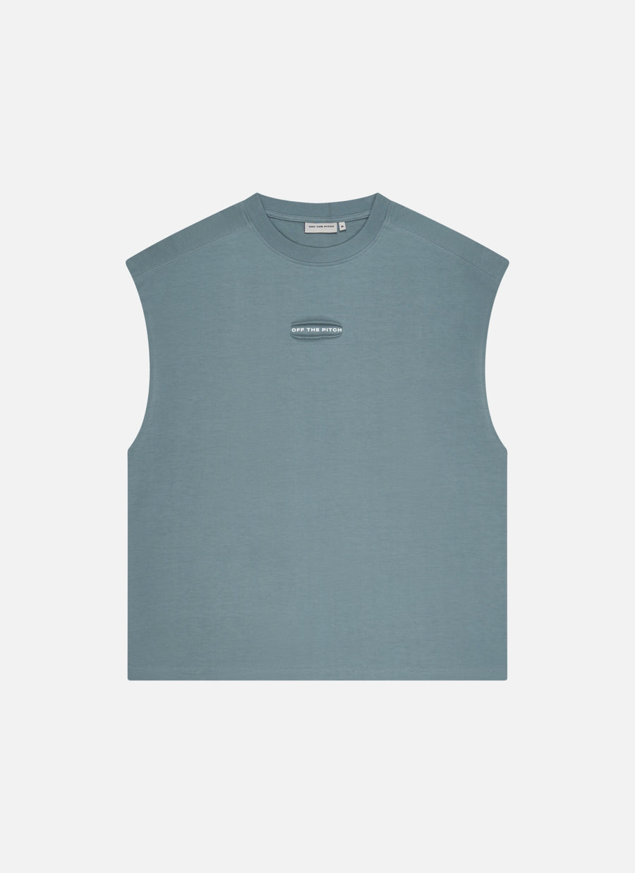 Sage mouwloze top 