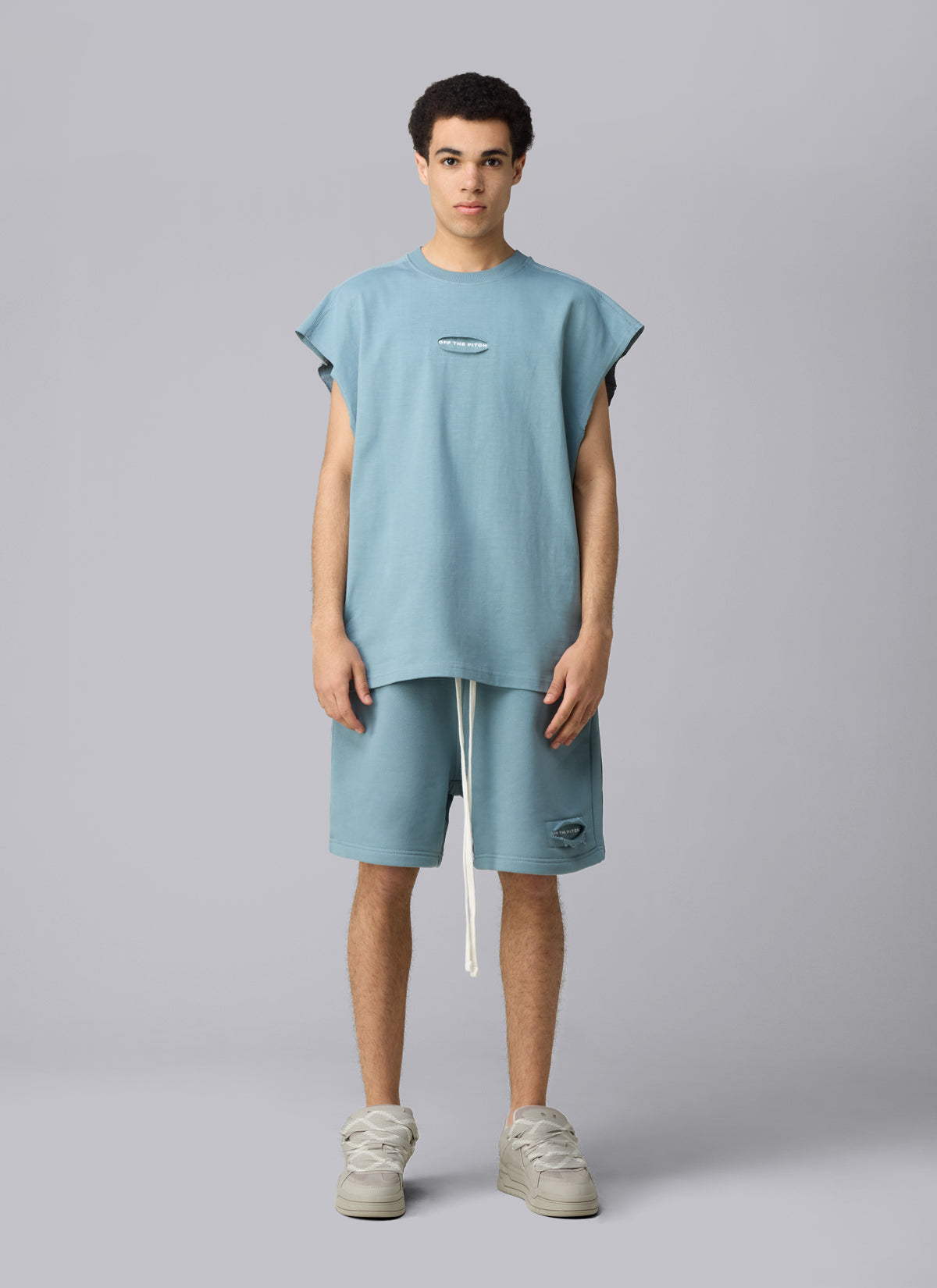 Sage Sleeveless Tee | Sky light blue