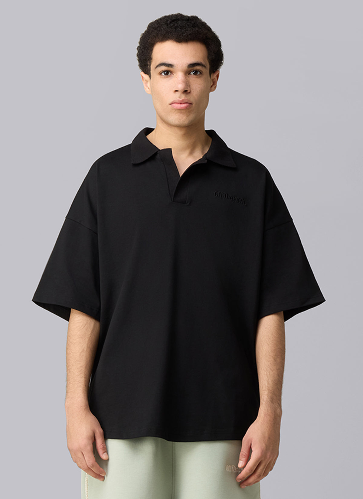 ALOUND OVERSIZED polo shirts アラウンド　ポロシャツ Wardrobe Essentials Oversized Polo | Black – Off The Pitch