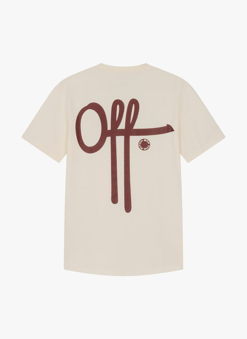 Fullstop Slim Fit T-shirt | Wit/Rood