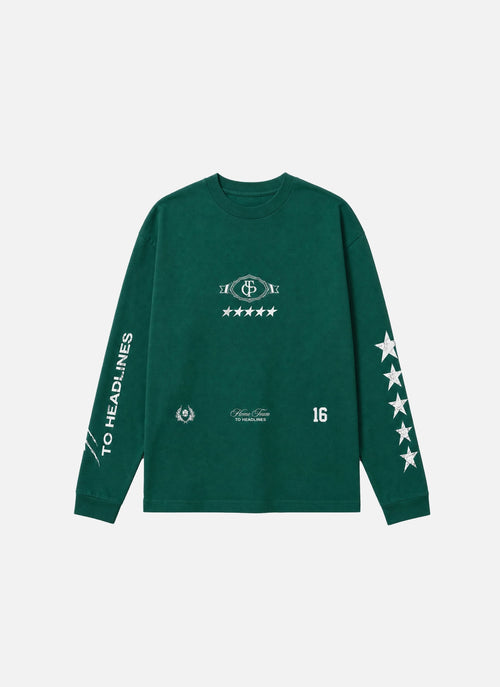 Pitch Pro Raw Edge LS Tee | Dark green