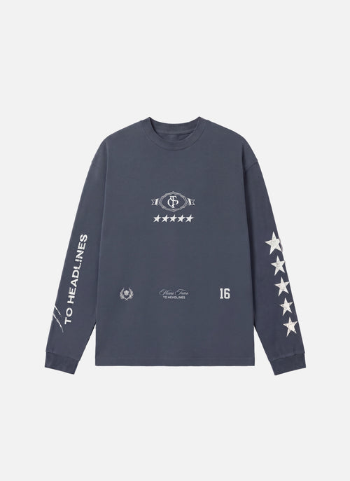 Pitch Pro Raw Edge LS Tee | Dark grey