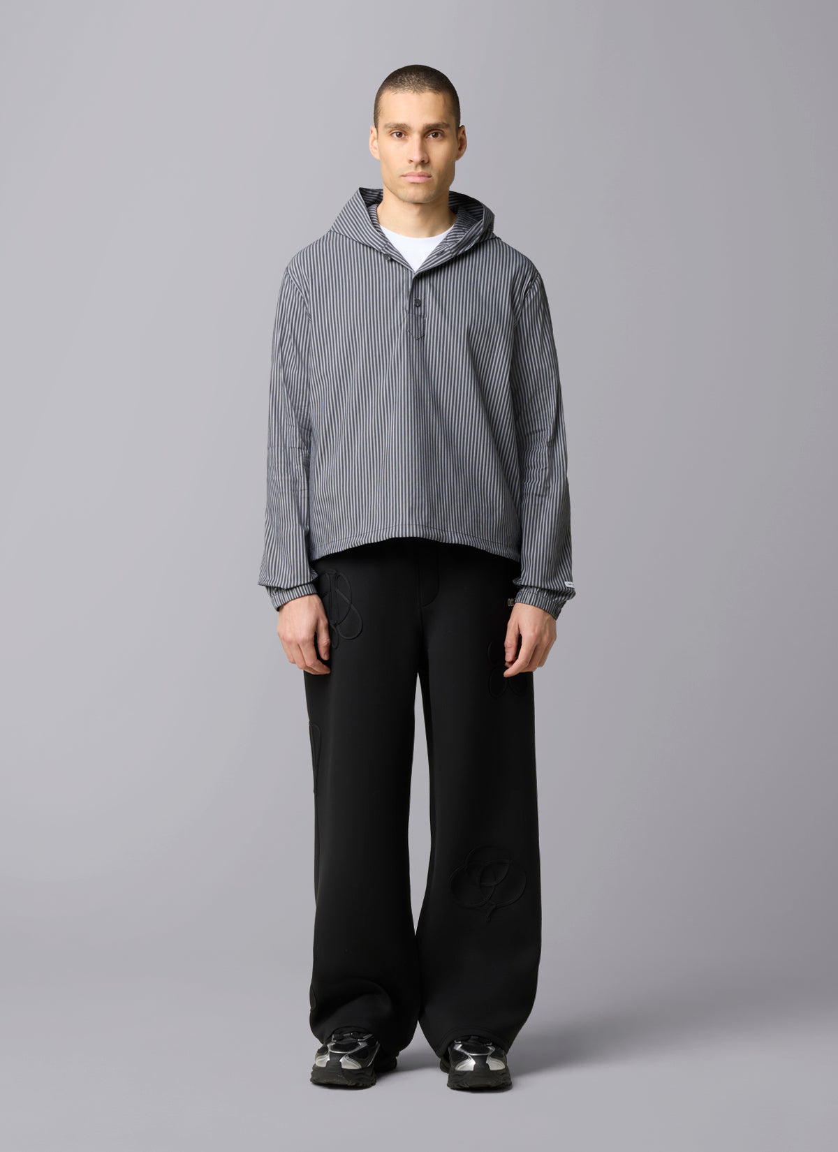 Hooded Popover Shirt | Black