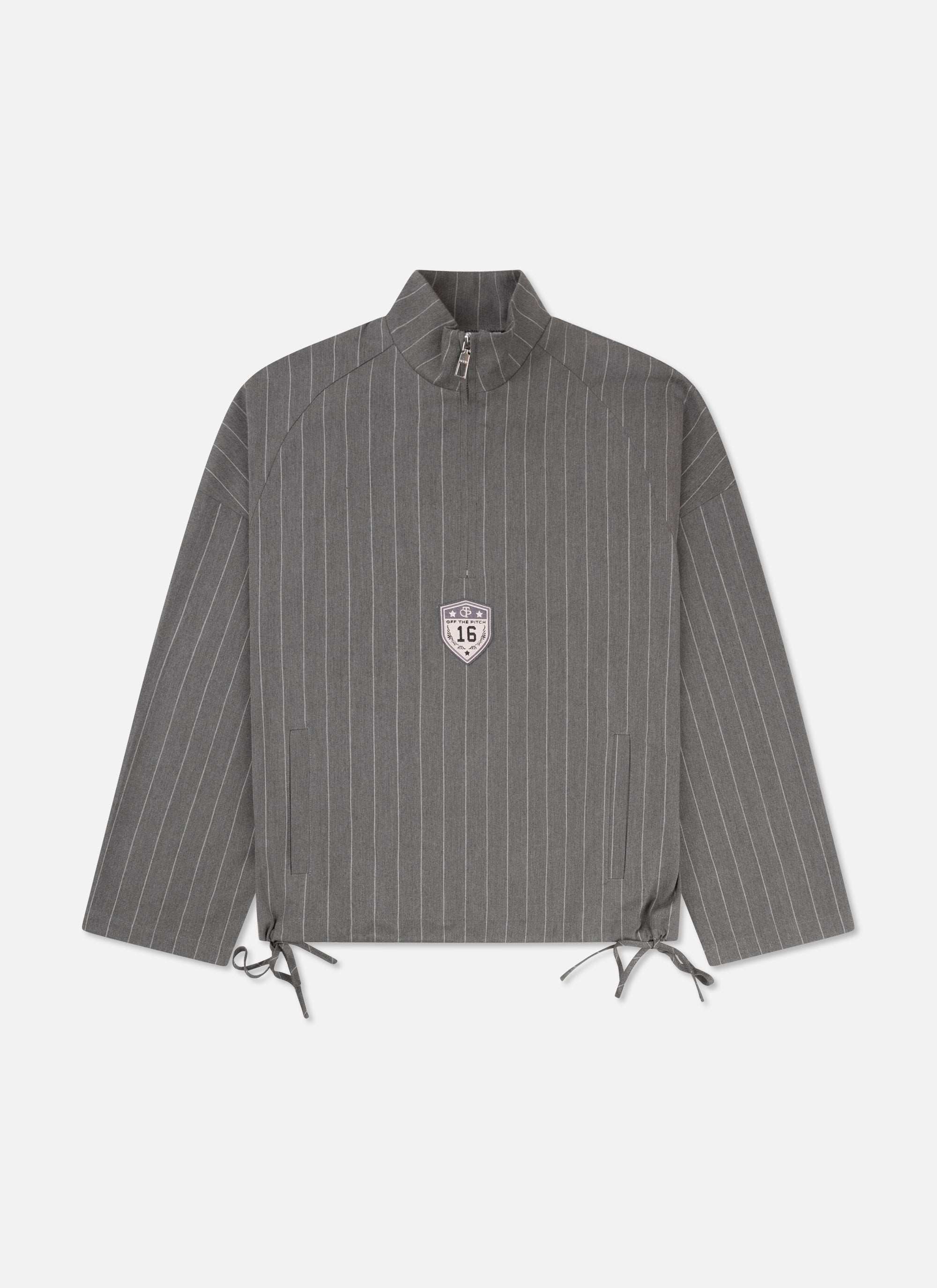 Pin Stripe Funnel | Grey
