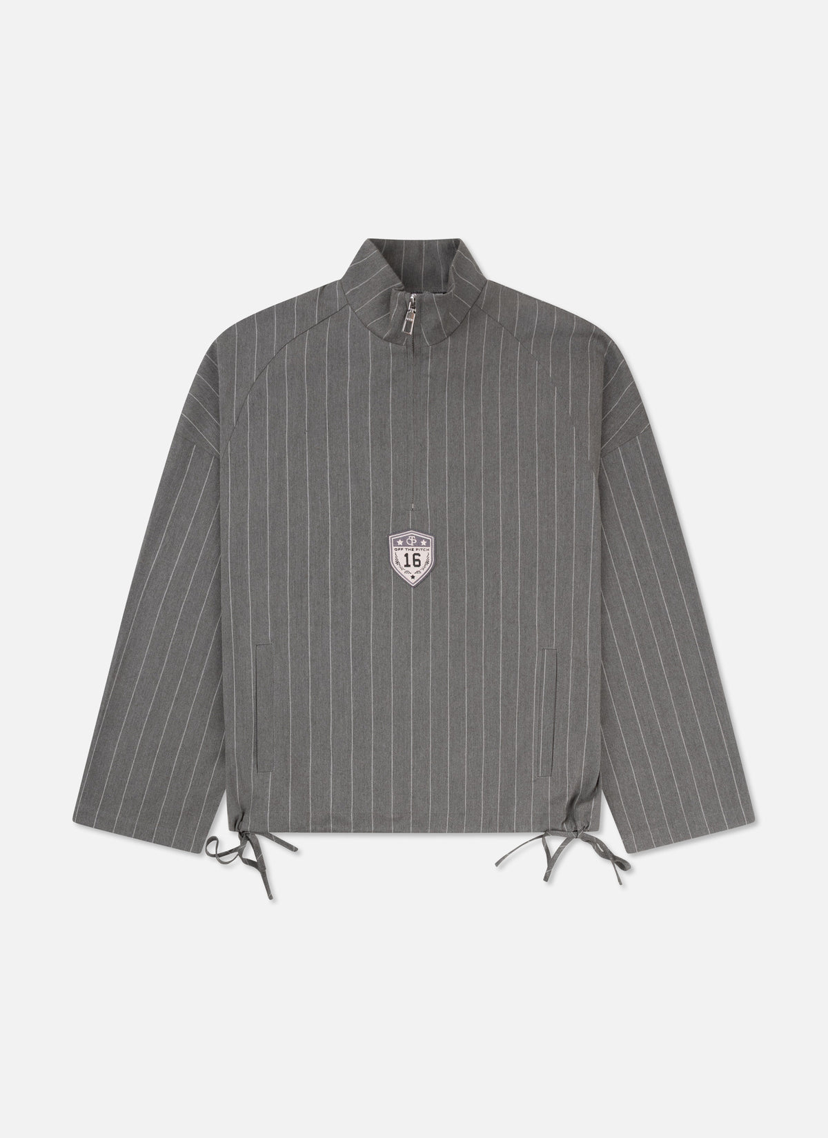 Pin Stripe Funnel | Grey