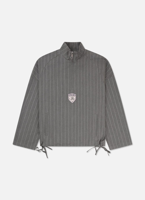 Pin Stripe Funnel | Grey