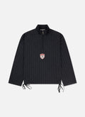 Pin Stripe Funnel | Black
