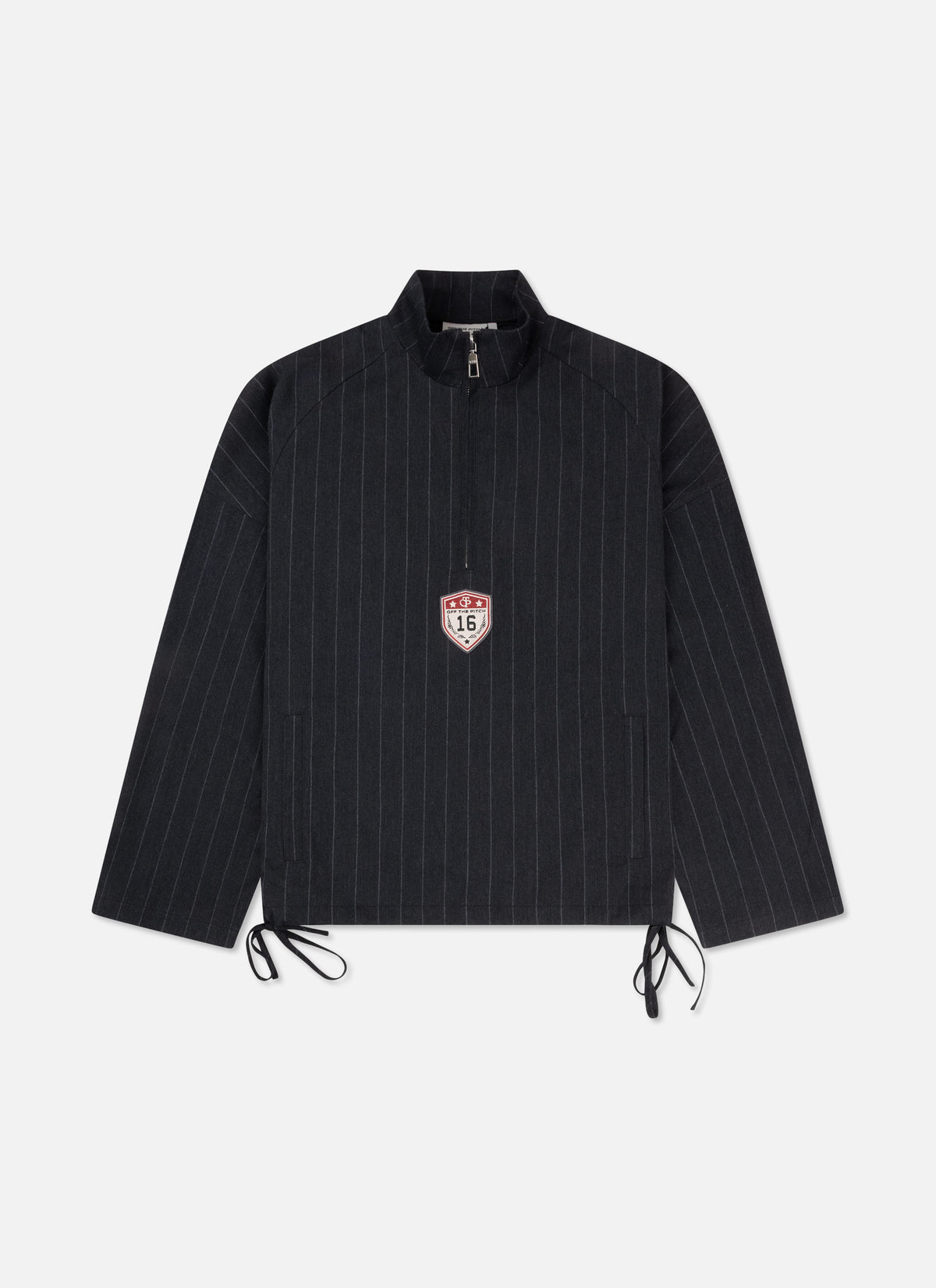 Pin Stripe Funnel | Black
