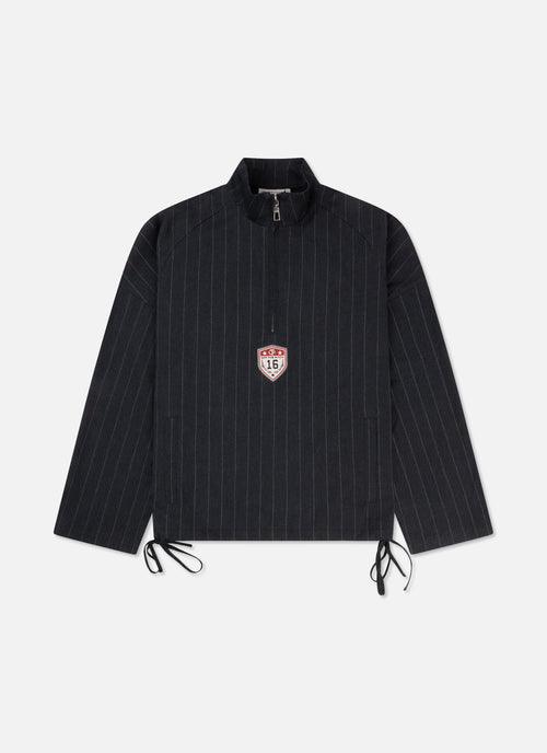 Pin Stripe Funnel | Black