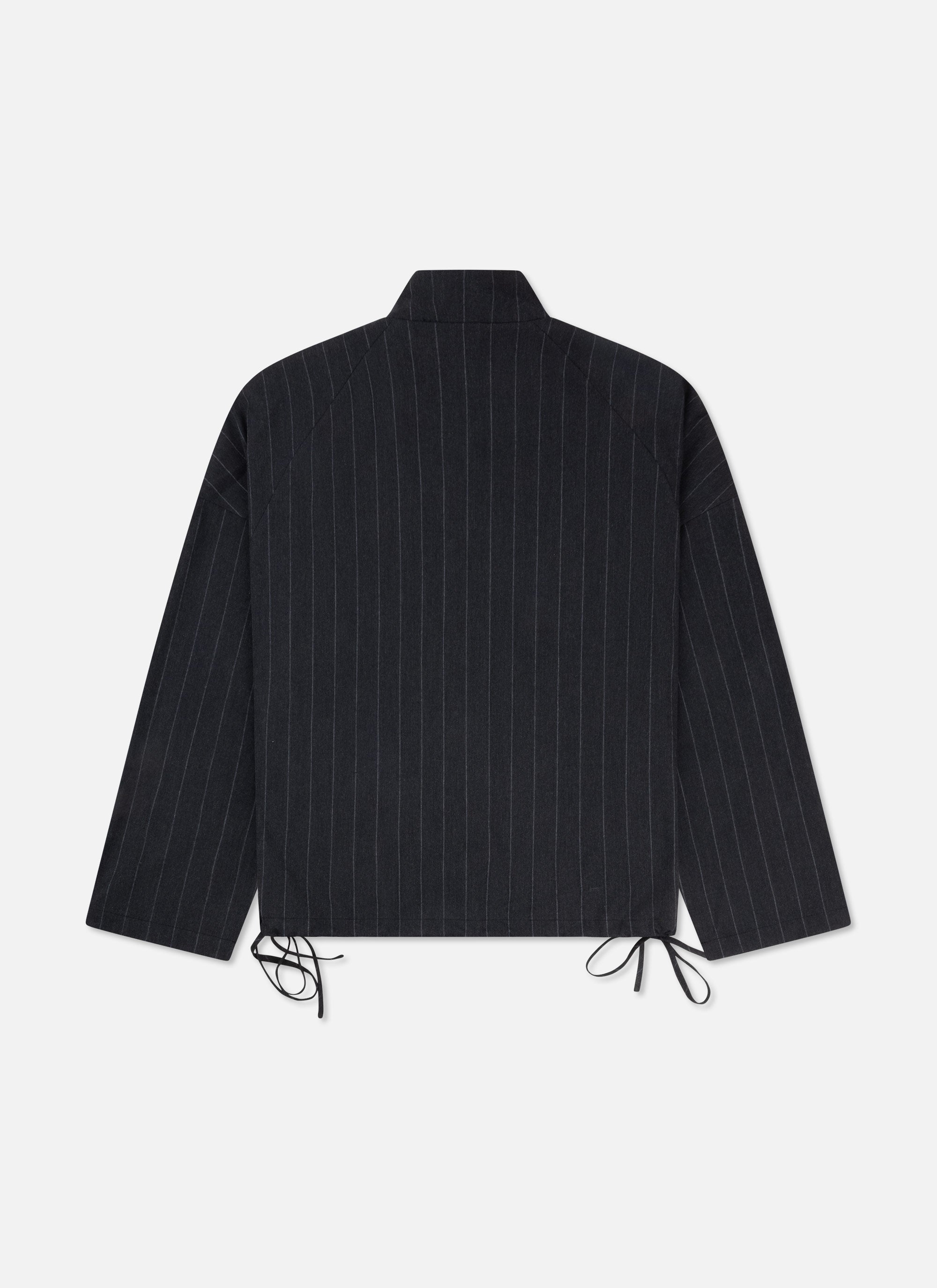 Pin Stripe Funnel | Black