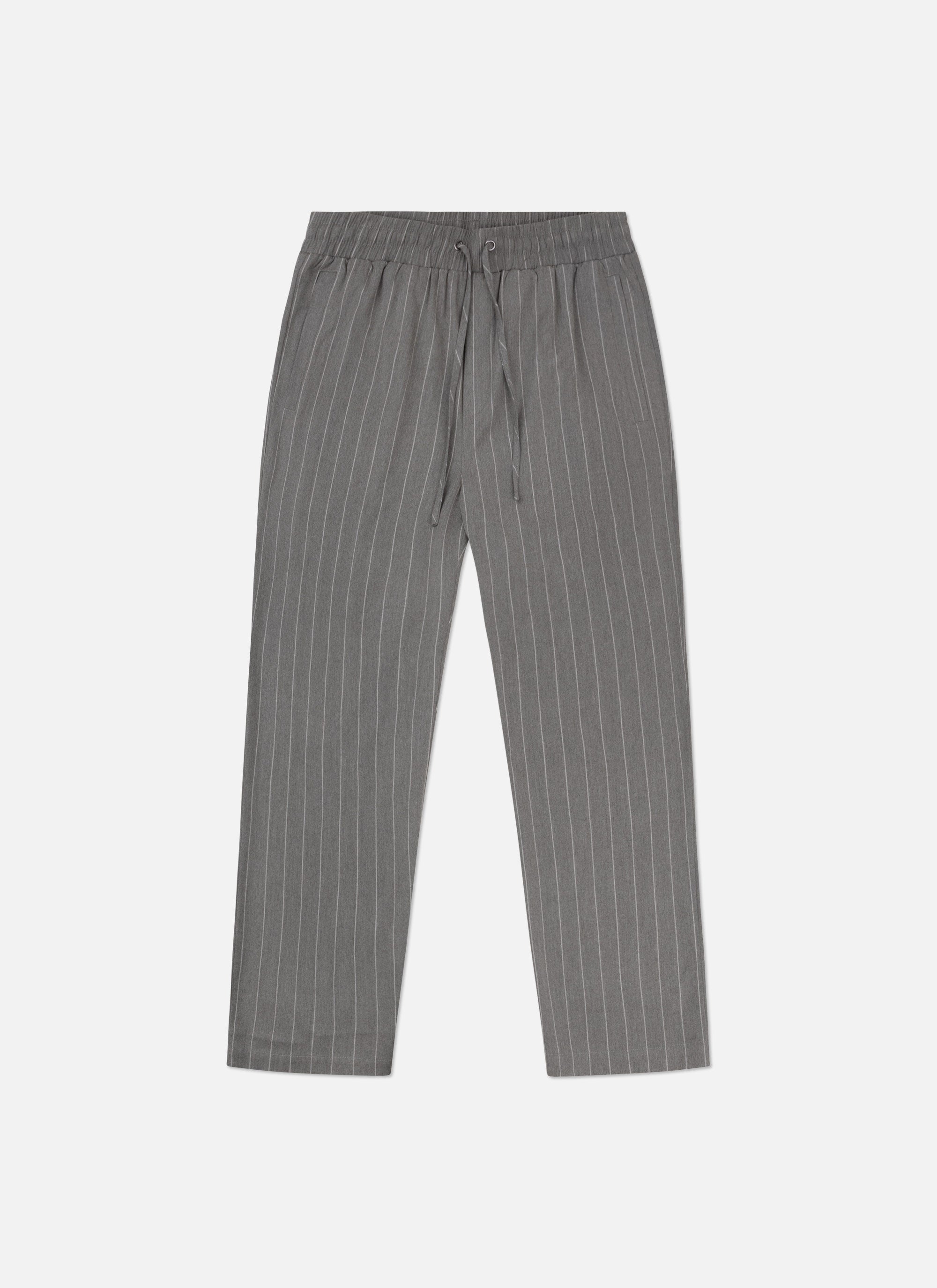Pin Stripe Joggers | Grey