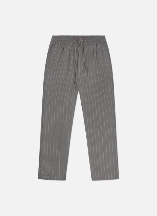 Pin Stripe Joggers | Grey