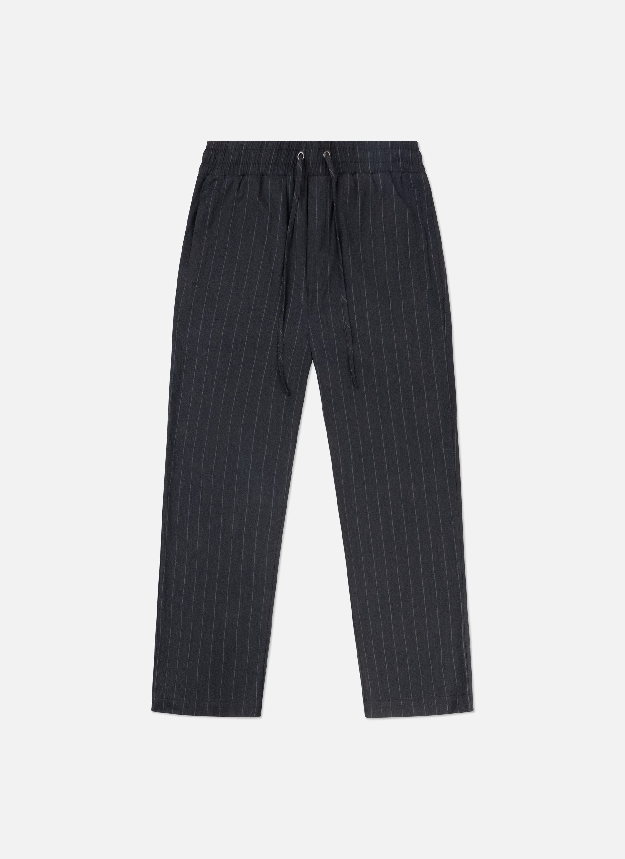 Pin Stripe Joggers | Black
