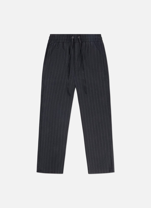 Pin Stripe Joggers | Black