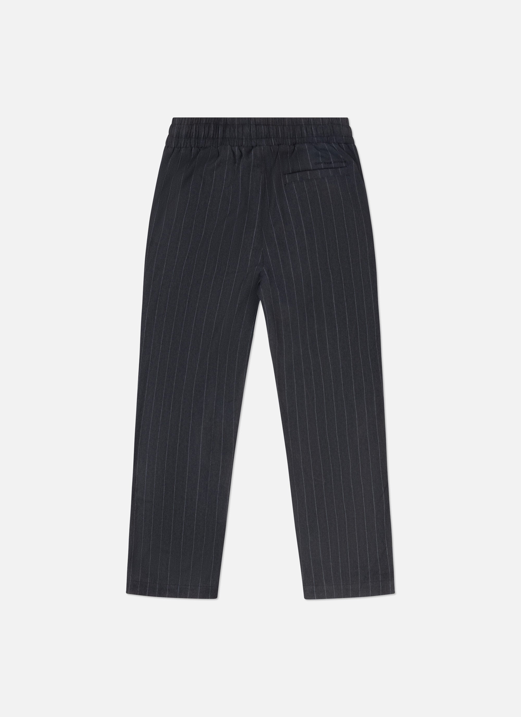 Pin Stripe Joggers | Black