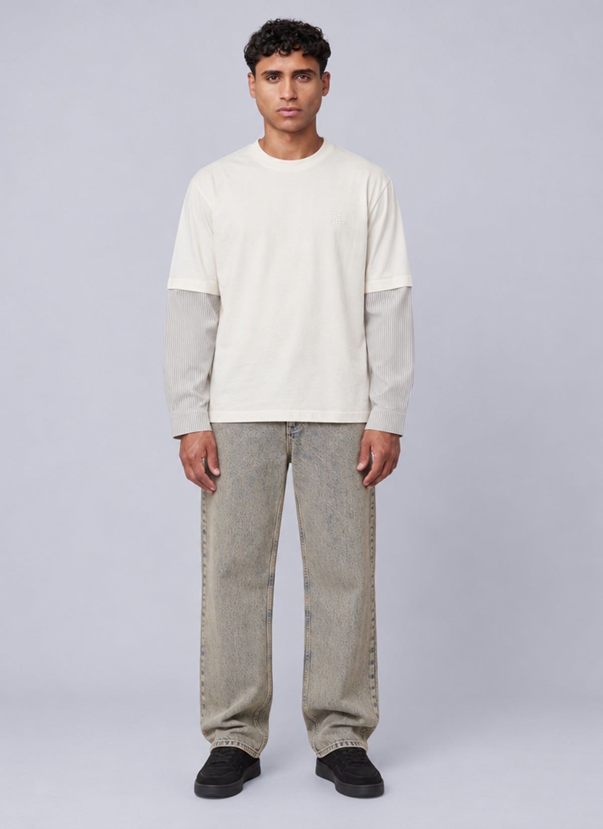 Home Town Layered Loose Fit Tee | Off White