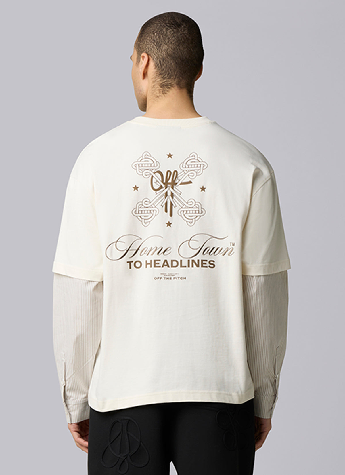 Home Town Layered Loose Fit Tee | Off White