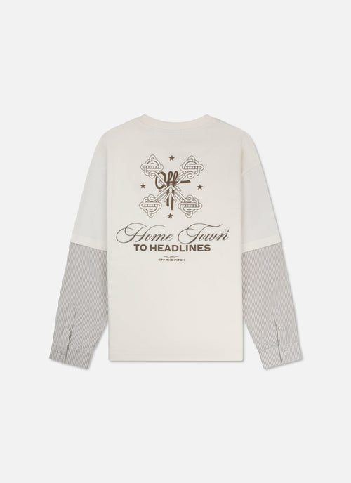 Home Town Layered Loose Fit Tee | Off White