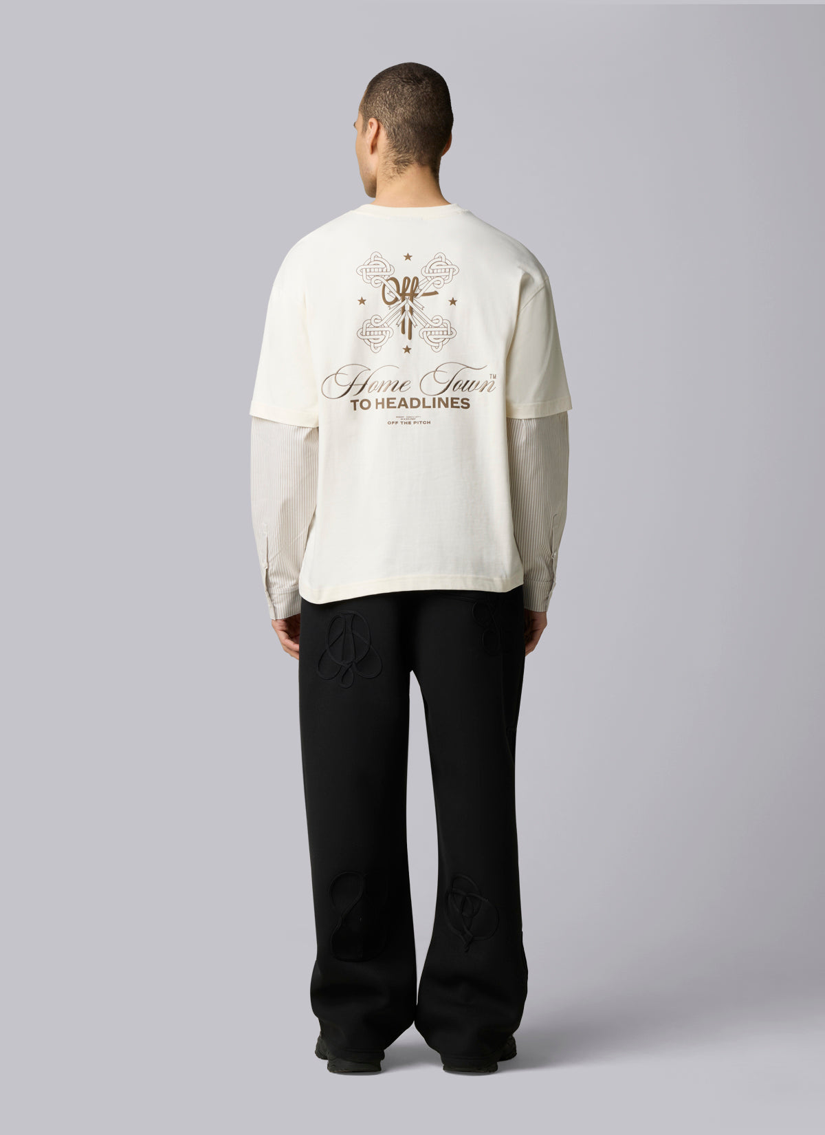 Home Town Layered Loose Fit Tee | Off White