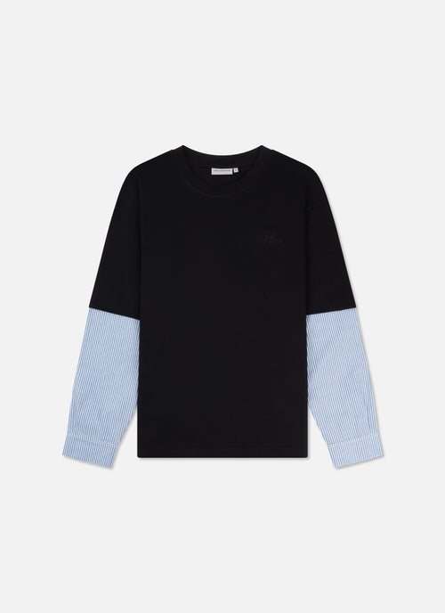 Home Town Layered Loose Fit Tee | Black