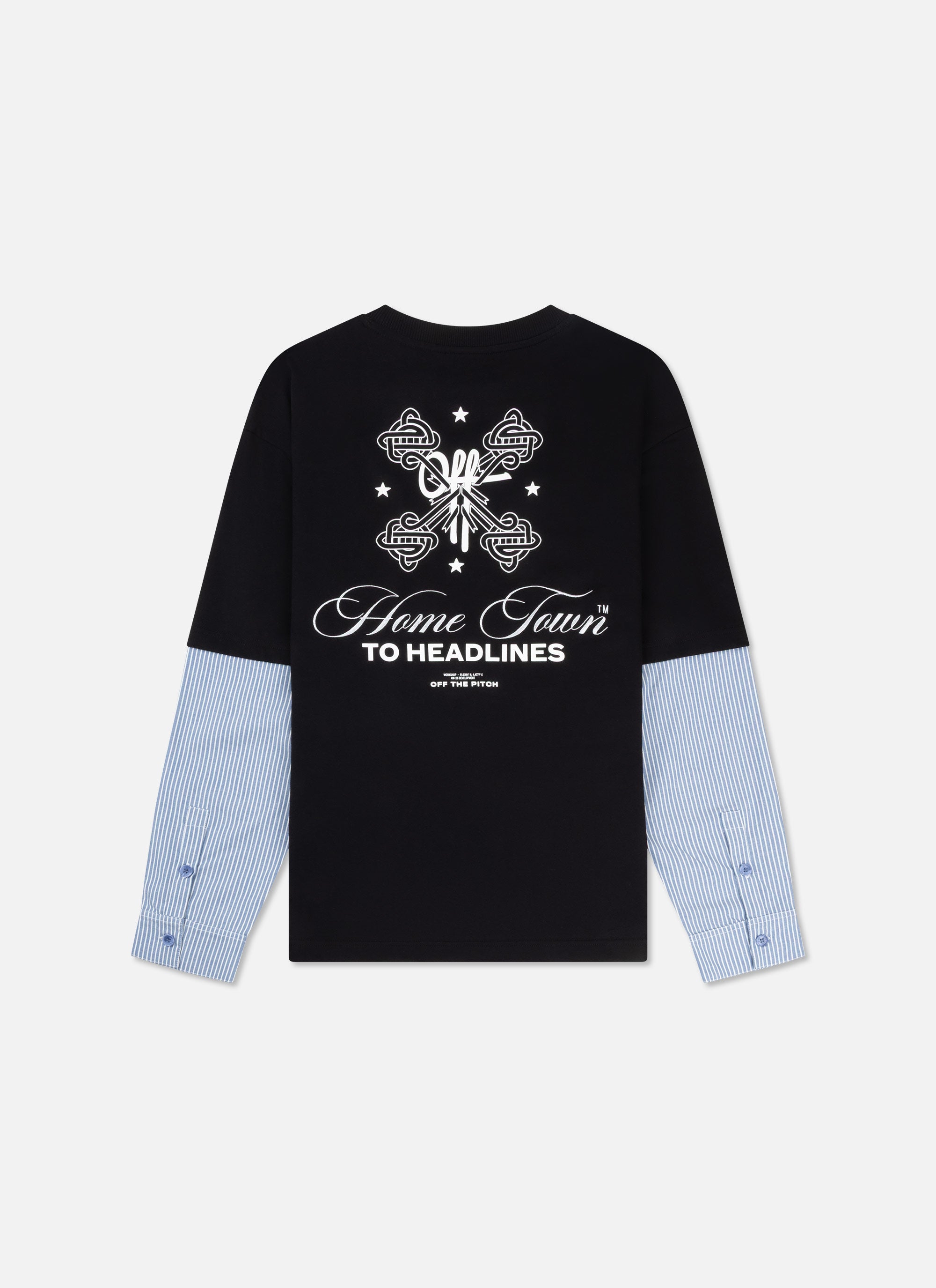 Home Town Layered Loose Fit Tee | Black