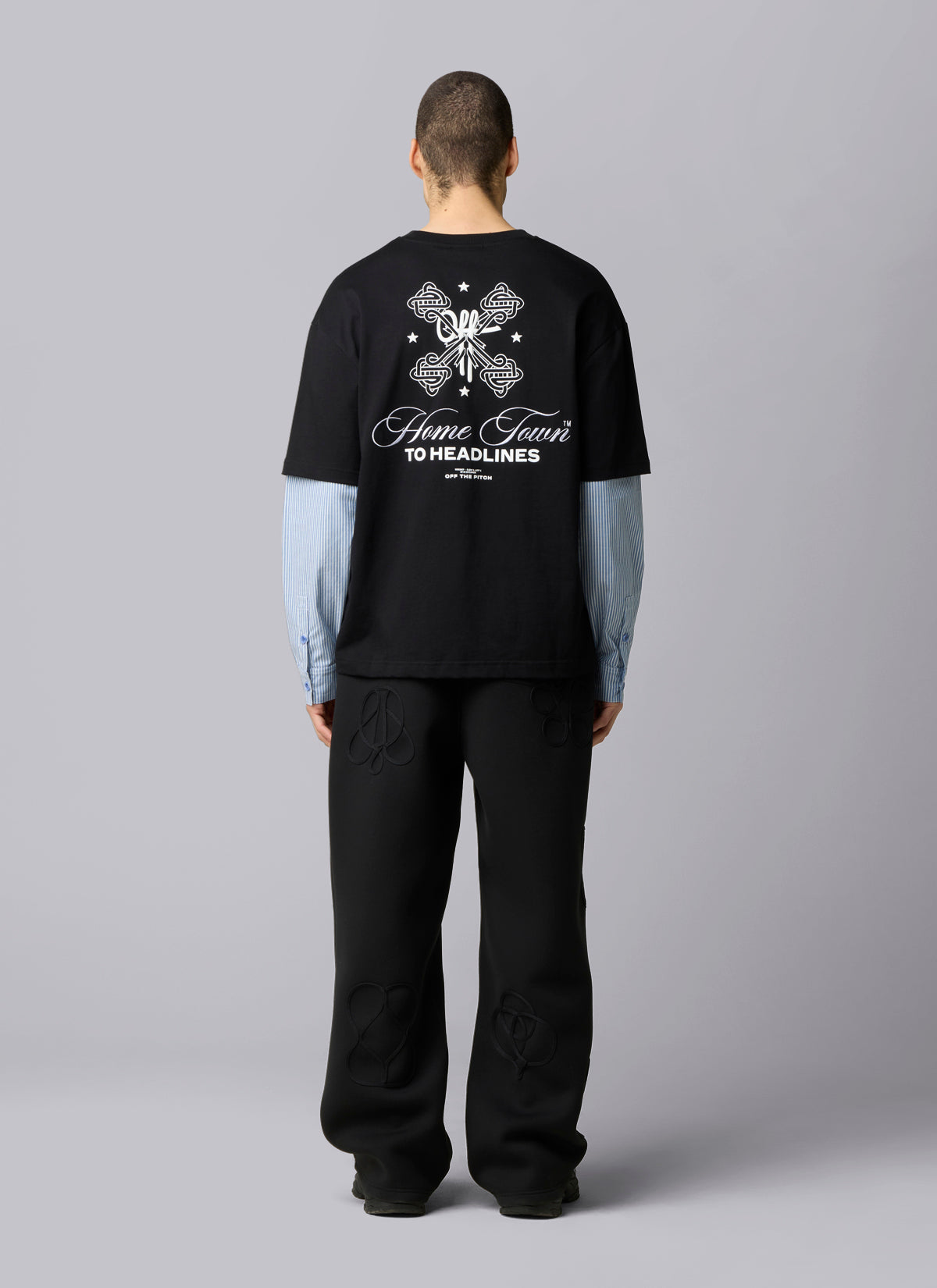 Home Town Layered Loose Fit Tee | Black