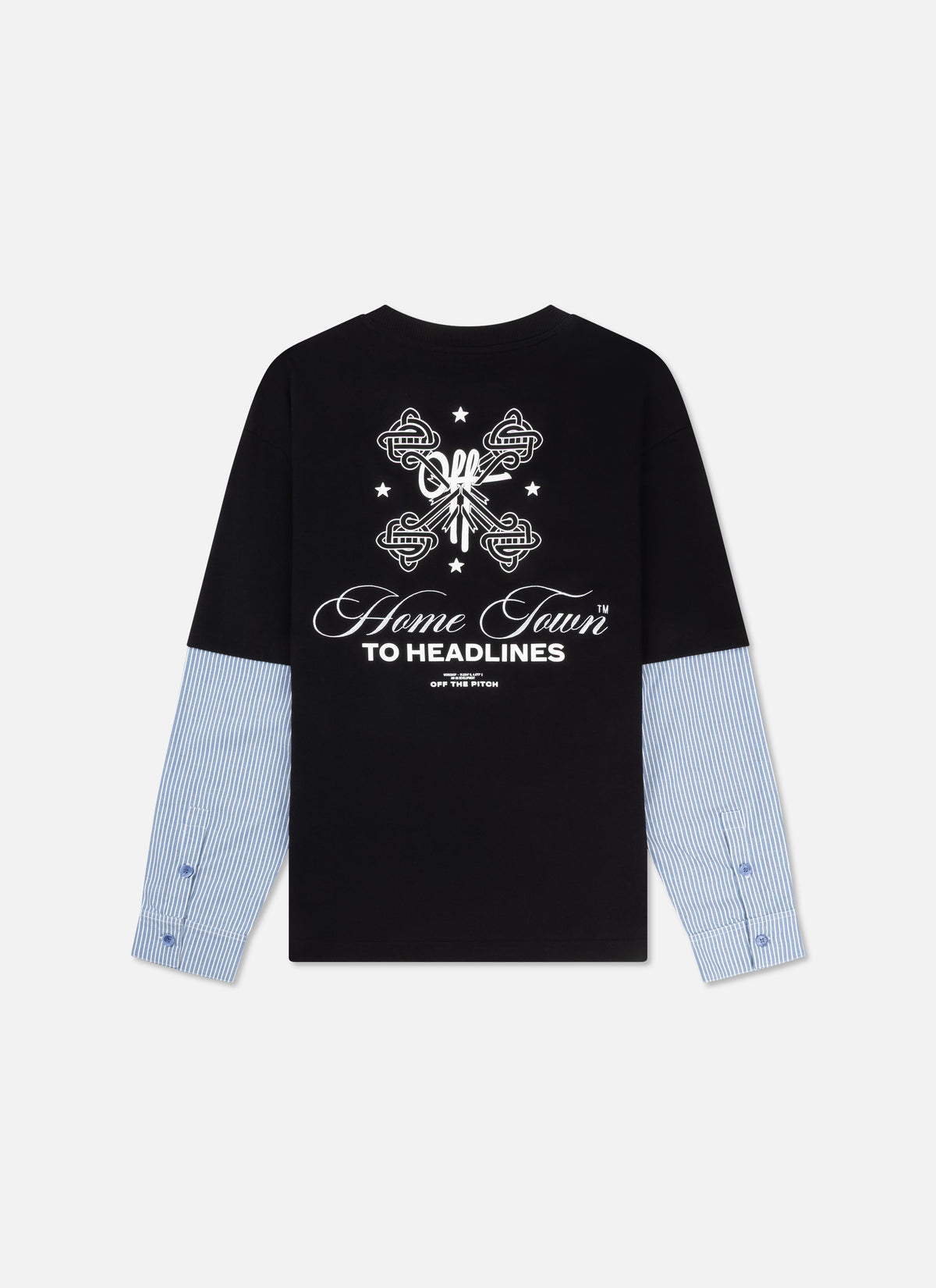 Home Town Layered Loose Fit Tee | Black