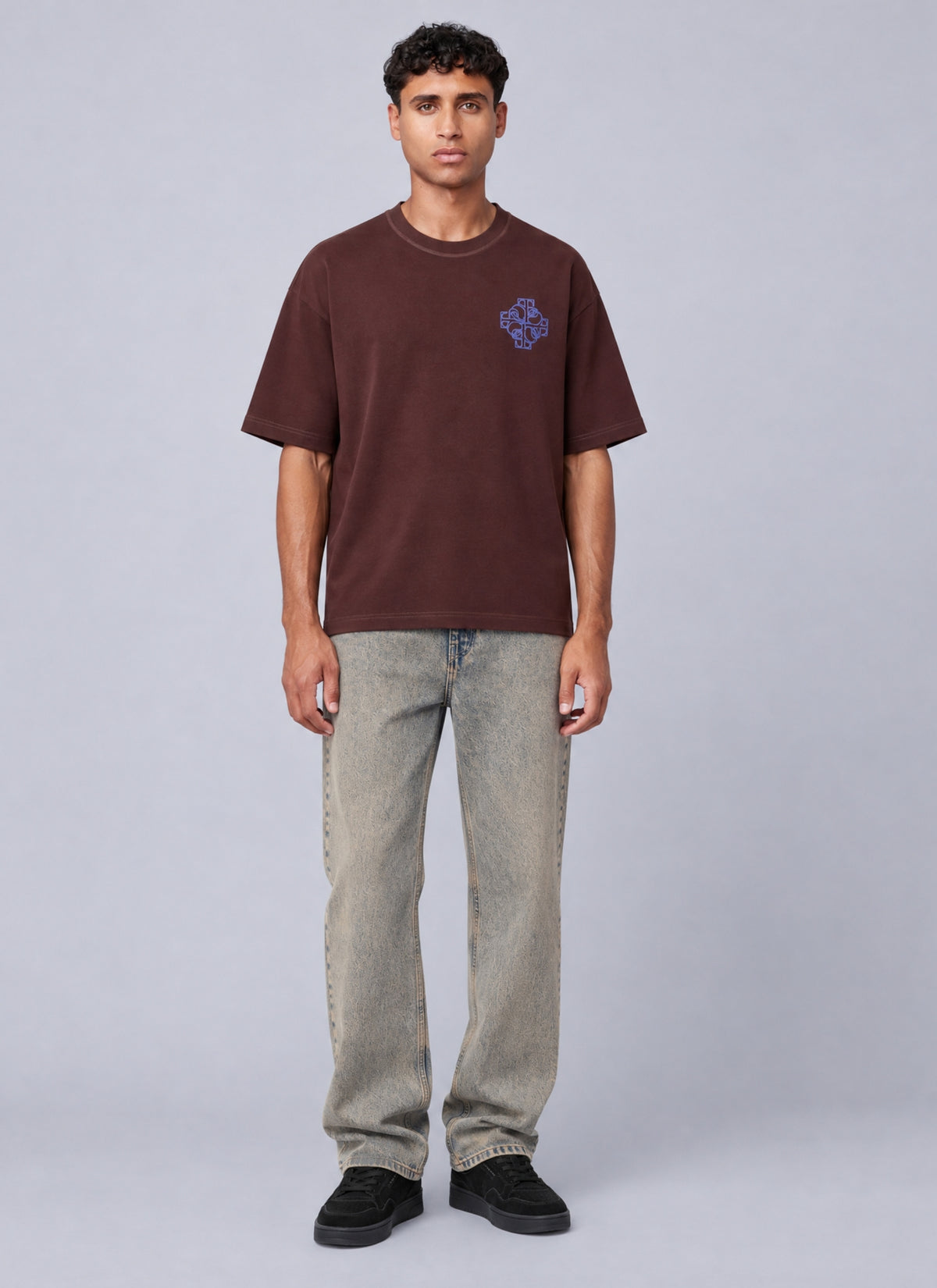 Locket Box Fit Tee | Espresso Brown