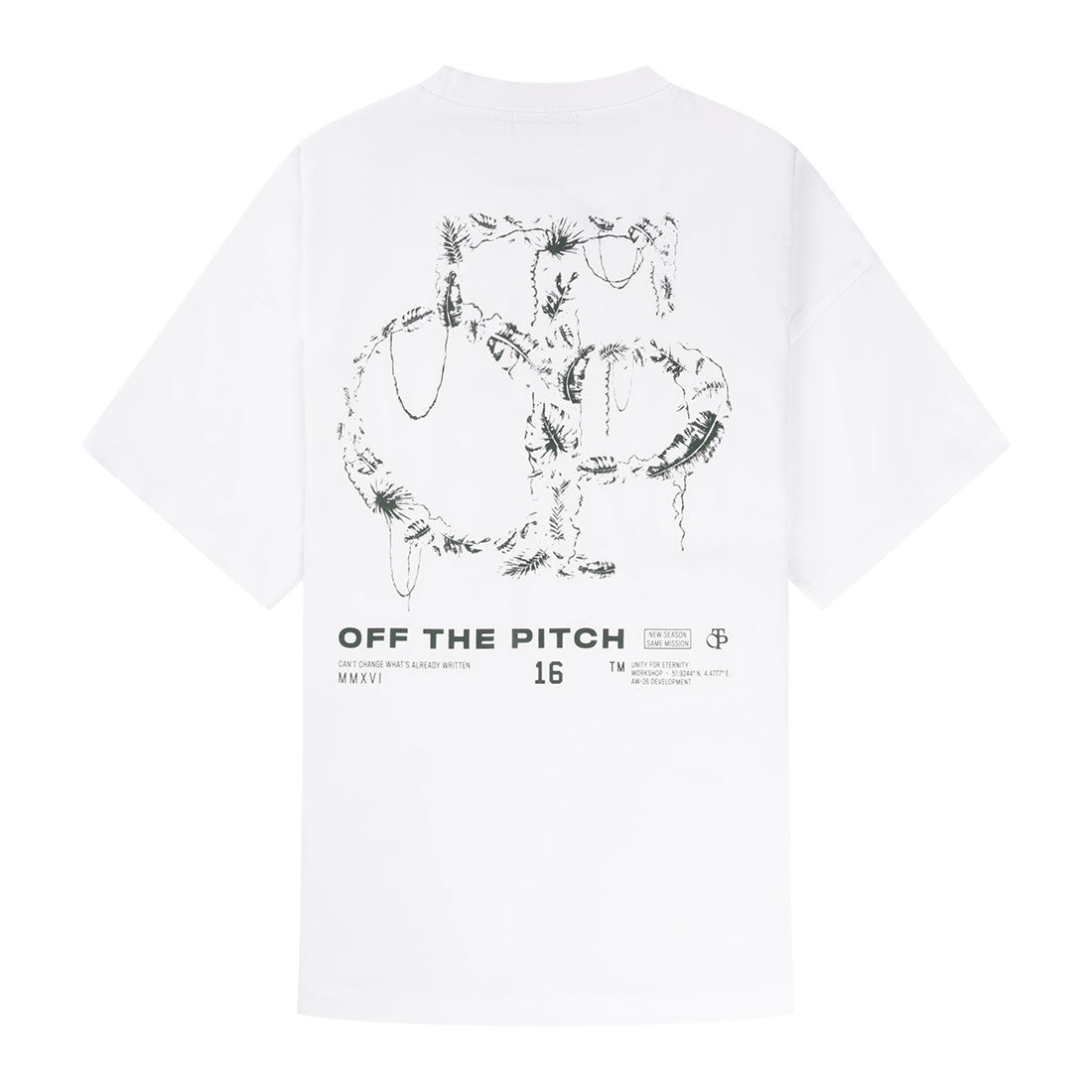 Palm Oversized Tee | White
