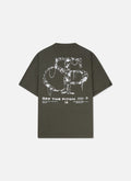 Palm Oversized Tee | Dark Olive