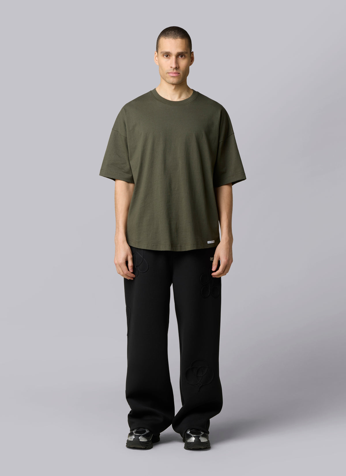 Palm Oversized Tee | Dark Olive