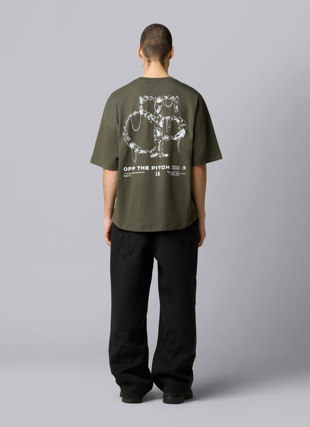 Palm Oversized Tee | Dark Olive