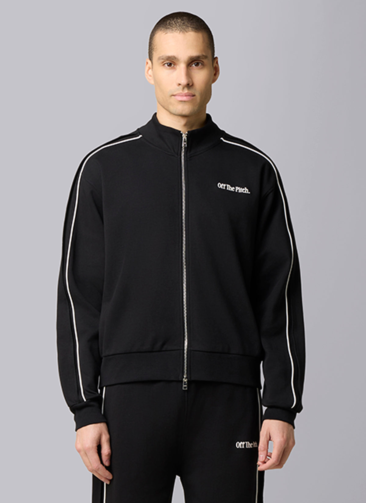 Piping Panel Trackjacket | Black