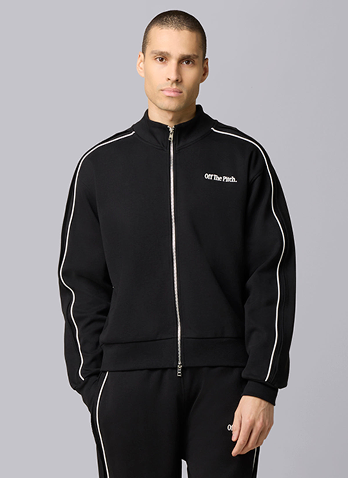 Piping Panel Trackjacket | Black