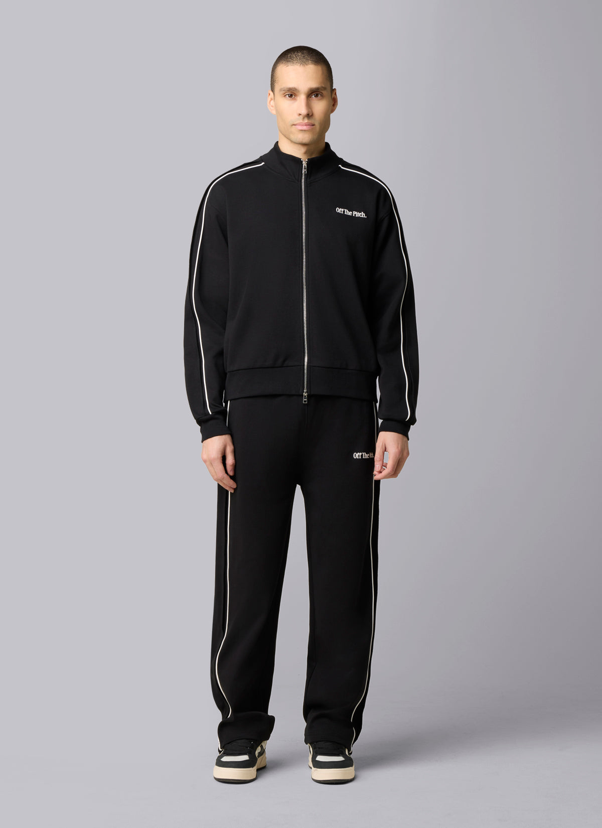 Piping Panel Pants | Black
