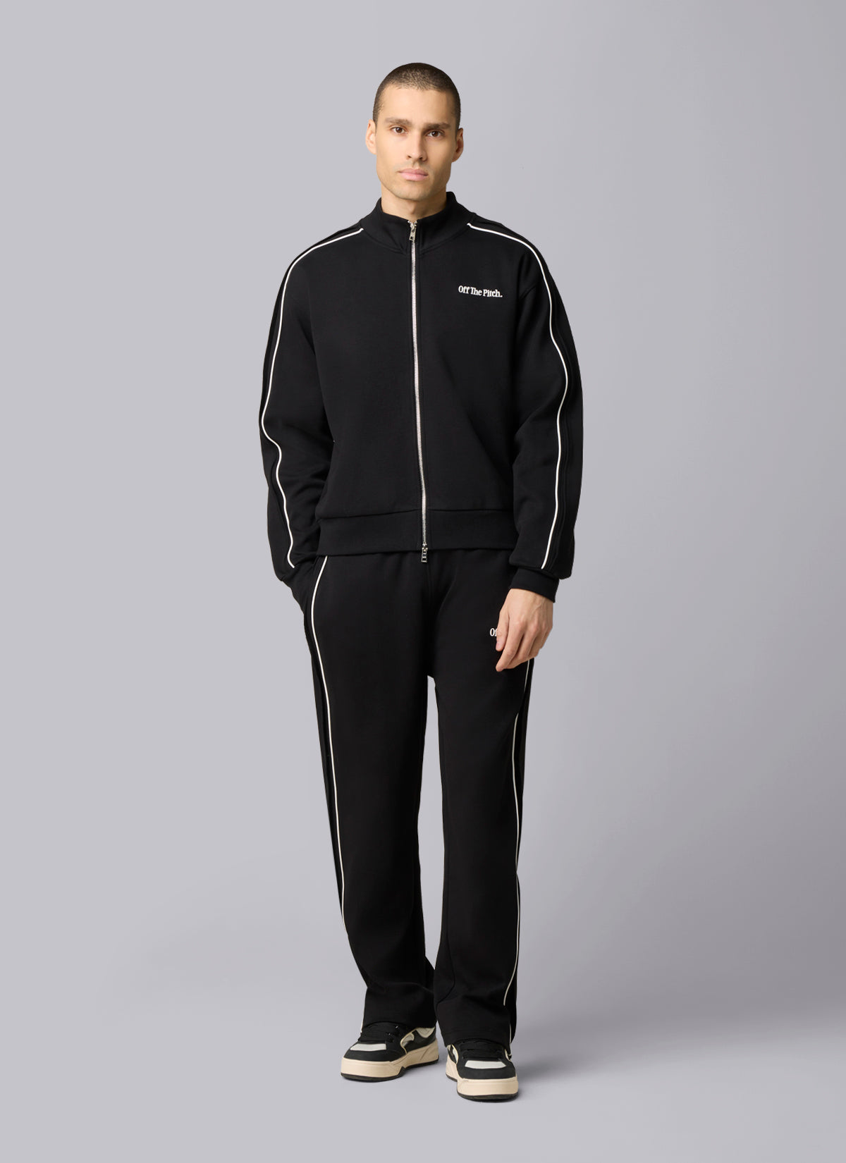 Piping Panel Pants | Black