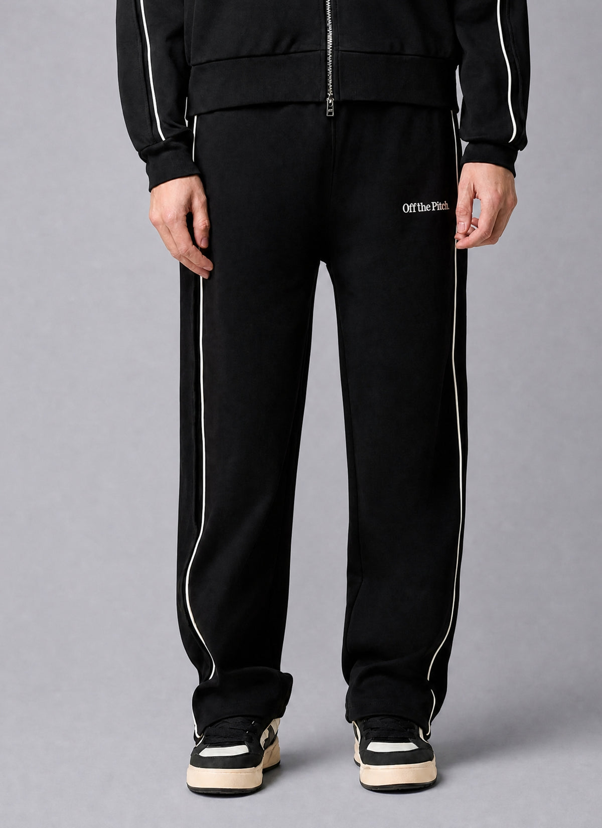 Piping Panel Pants | Black