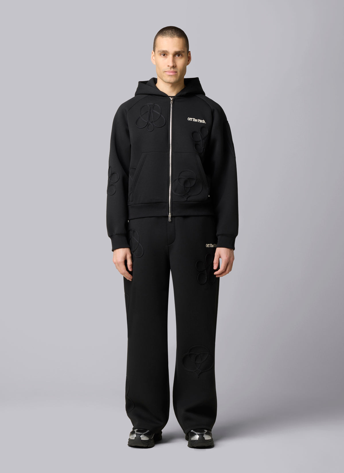Symbol Zip Hood | Black
