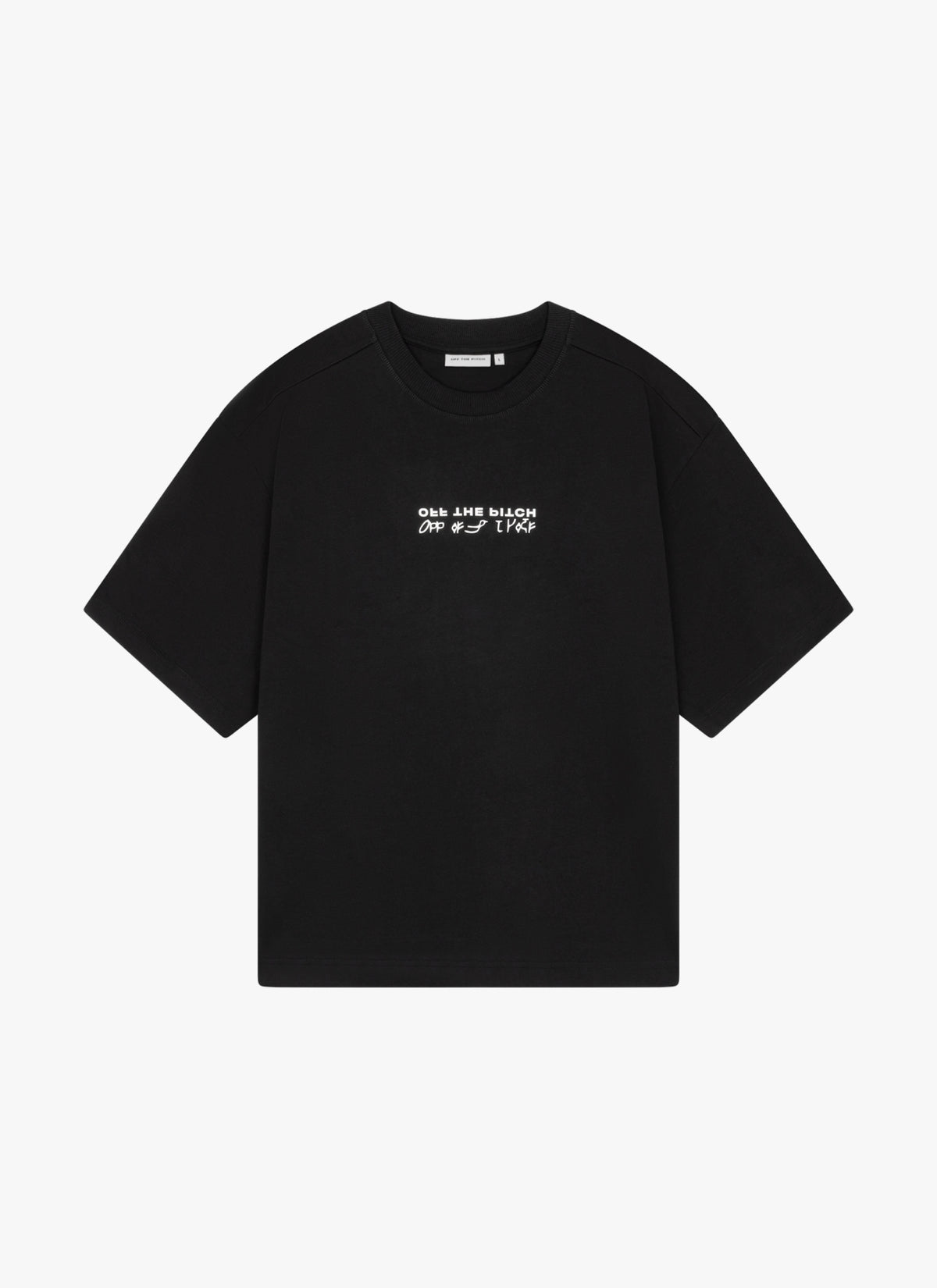 Reverse Box Fit Tee | Washed Black
