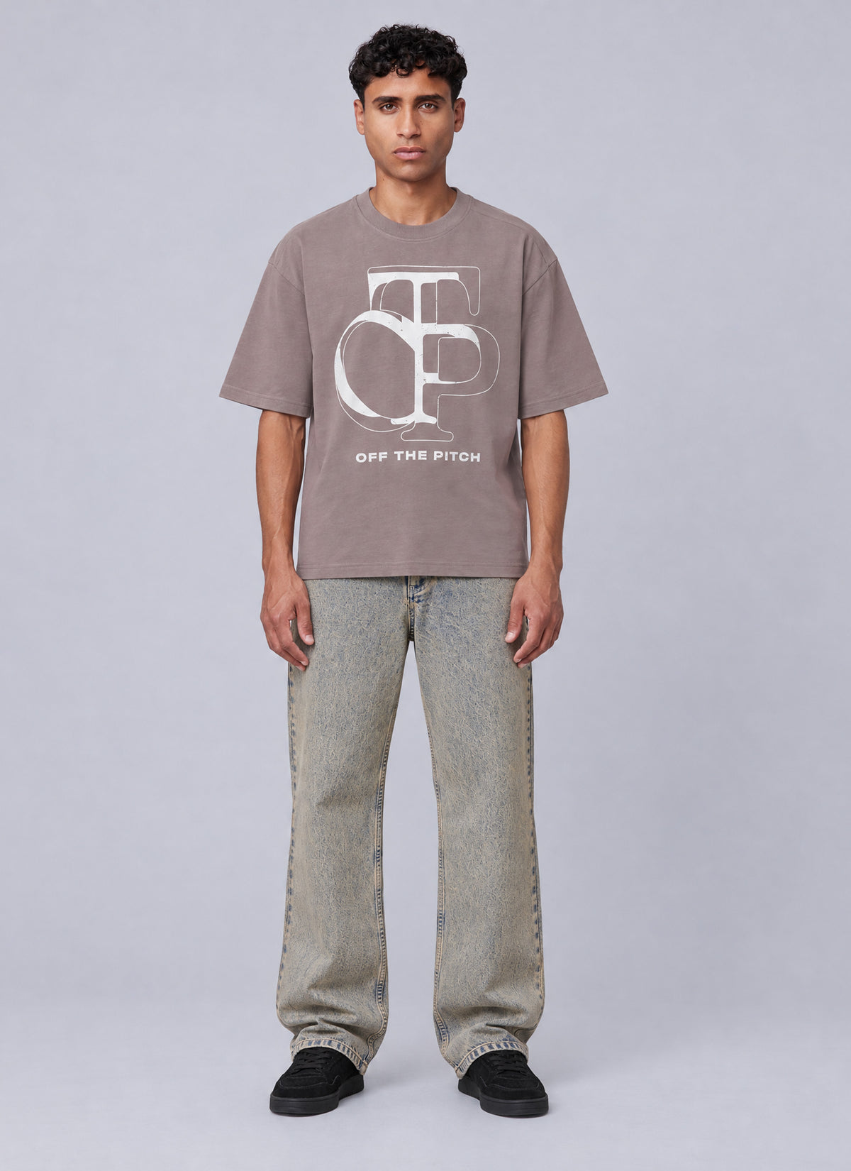 Vas Box Fit Tee | Dark Taupe