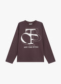 Vas Long Sleeved Tee | Dark Eggplant