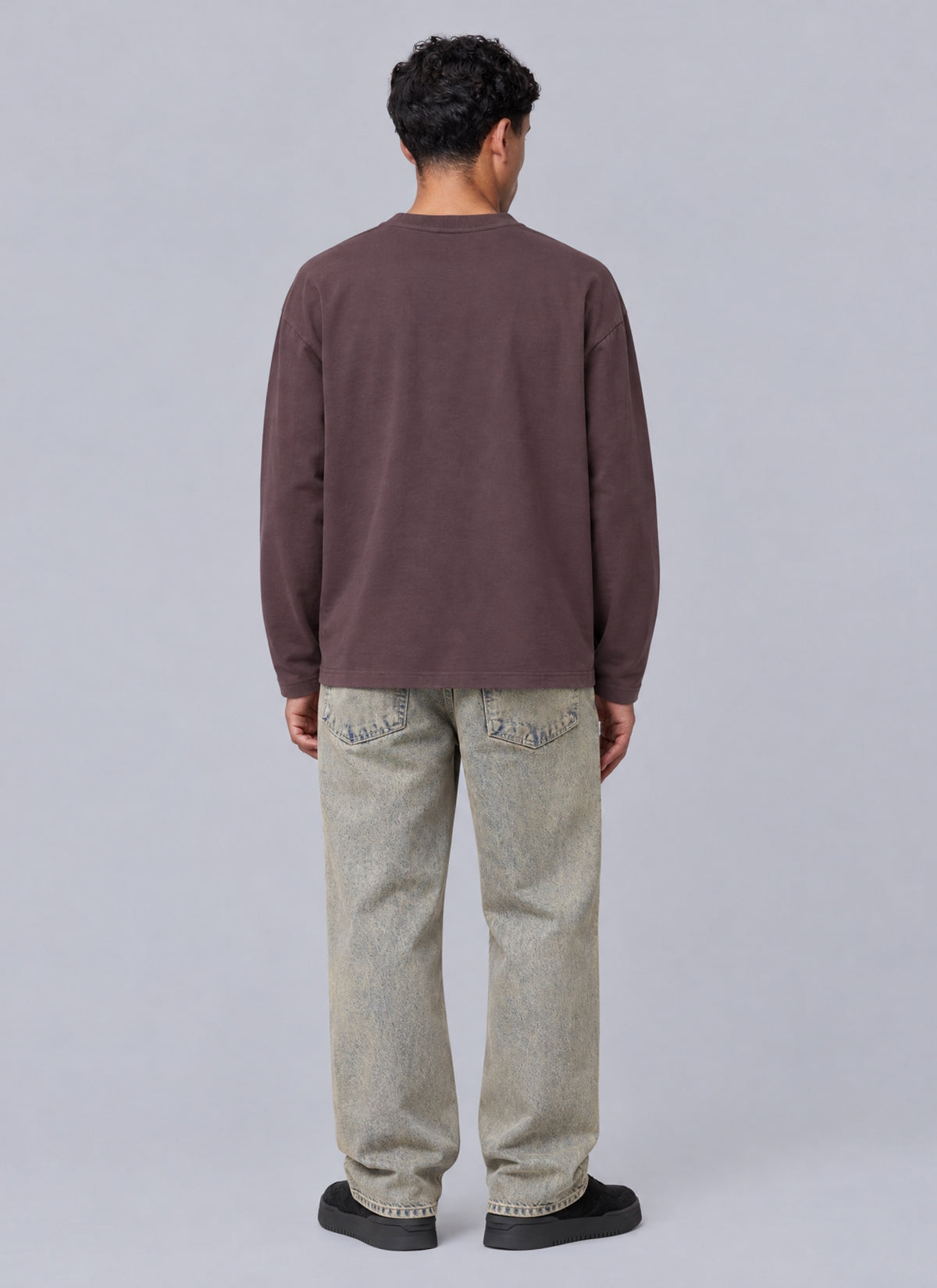 Vas Long Sleeved Tee | Dark Eggplant