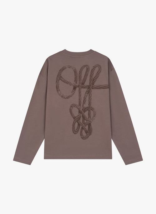 Rope Flow Long Sleeved Tee | Dark Taupe
