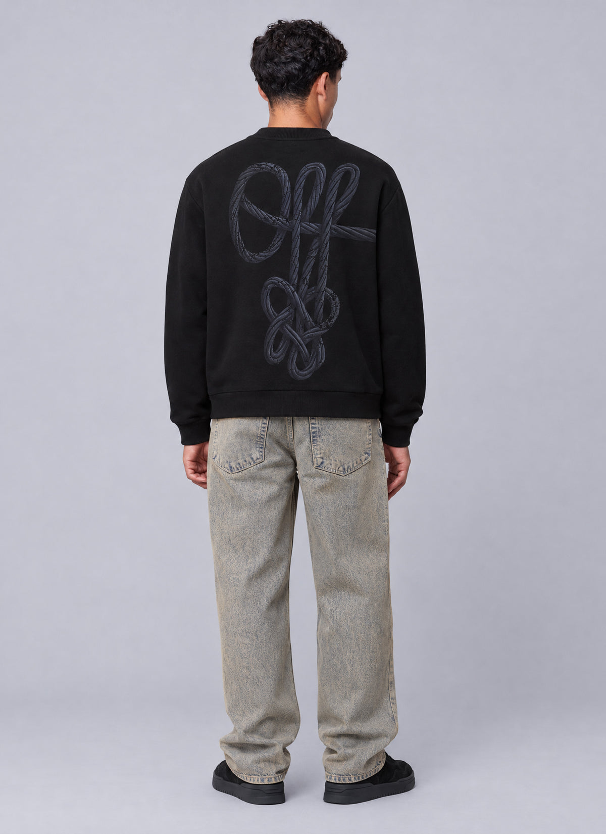 Rope Flow Crewneck | Black