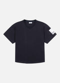 Relaxed Fit Retro collar tee | Black